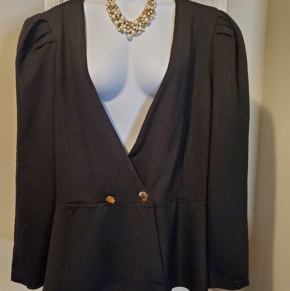 Eloquii Jackets & Blazers - *New* Eloquii Puff Sleeve Peplum Blazer